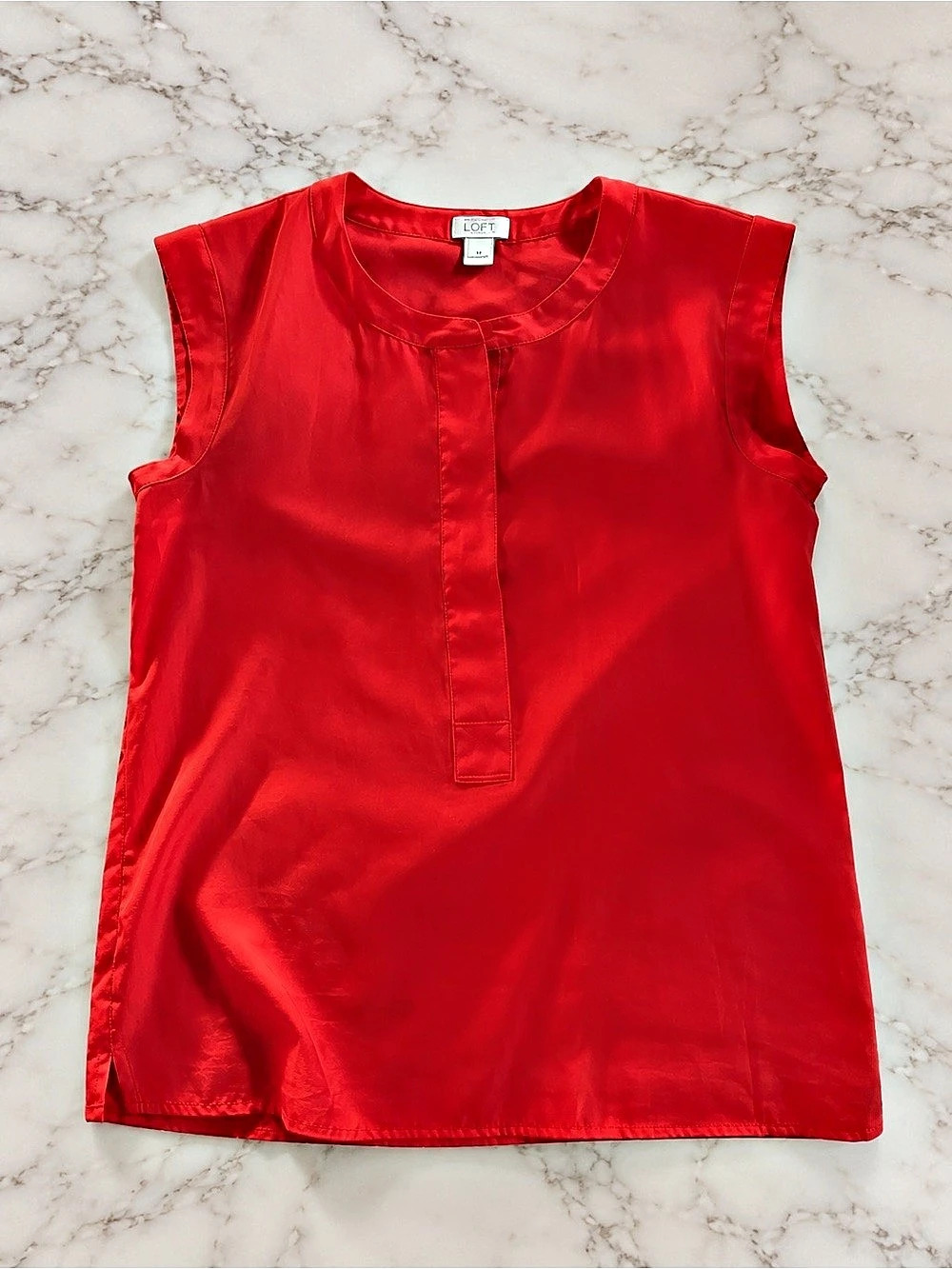 J.Crew Red Sleeveless Blouse Size 00 Like New